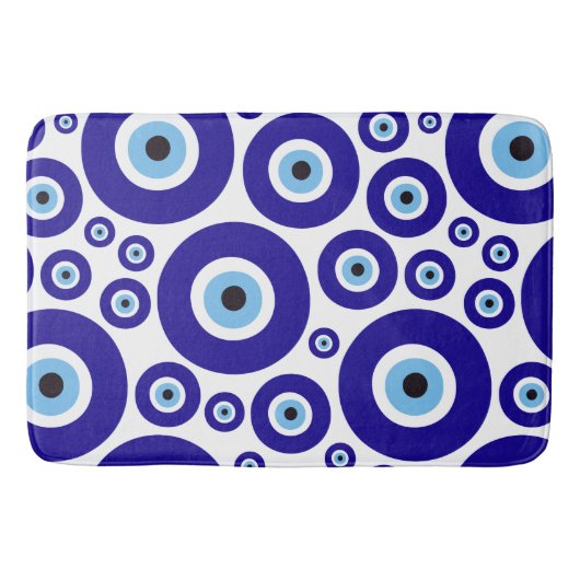 Evil Eye Pattern, Greek Eye, Turkish Eye, Nazar Badematte (Vorderseite)