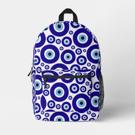Evil Eye Pattern, Greek Eye, Turkish Eye, Nazar Bedruckter Rucksack (Vorderseite)