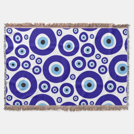 Evil Eye Pattern, Greek Eye, Turkish Eye, Nazar Decke (Vorderseite)