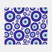Evil Eye Pattern, Greek Eye, Turkish Eye, Nazar Fleecedecke (Vorderseite (Horizontal))