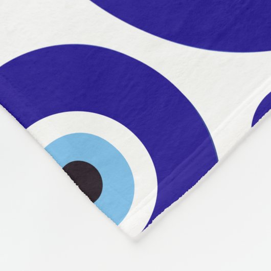 Evil Eye Pattern, Greek Eye, Turkish Eye, Nazar Fleecedecke (Ecke)