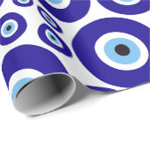 Evil Eye Pattern, Greek Eye, Turkish Eye, Nazar Geschenkpapier (Rolleneckpunkt)
