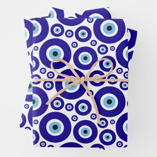 Evil Eye Pattern, Greek Eye, Turkish Eye, Nazar Geschenkpapier Set (Beispiel)