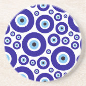 Evil Eye Pattern, Greek Eye, Turkish Eye, Nazar Getränkeuntersetzer (Vorne)
