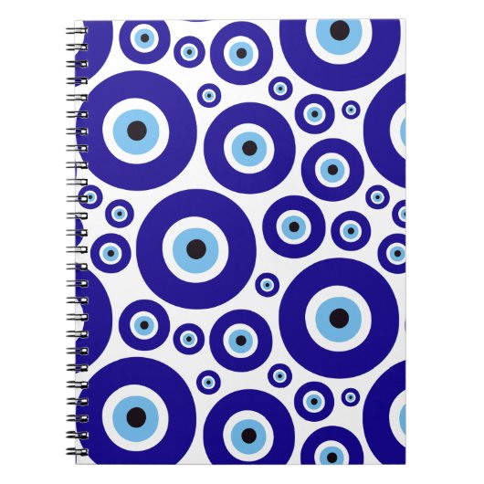 Evil Eye Pattern, Greek Eye, Turkish Eye, Nazar Notizblock (Vorderseite)