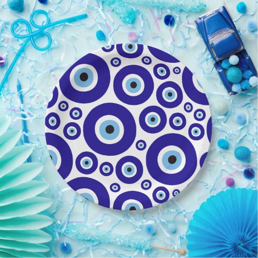 Evil Eye Pattern, Greek Eye, Turkish Eye, Nazar Pappteller (Party)