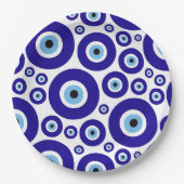 Evil Eye Pattern, Greek Eye, Turkish Eye, Nazar Pappteller (Vorderseite)