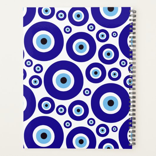 Evil Eye Pattern, Greek Eye, Turkish Eye, Nazar Planer (Rückseite)