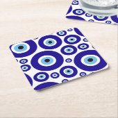 Evil Eye Pattern, Greek Eye, Turkish Eye, Nazar Rechteckiger Pappuntersetzer (angewinkelt)