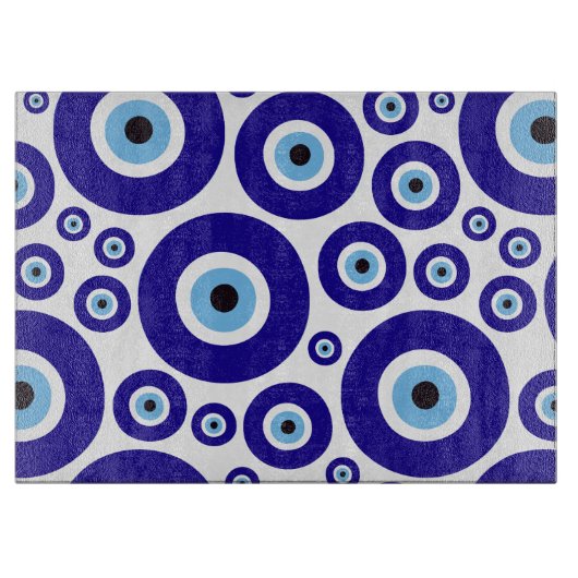 Evil Eye Pattern, Greek Eye, Turkish Eye, Nazar Schneidebrett (Vorderseite)