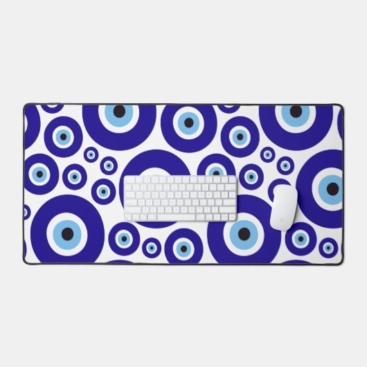 Evil Eye Pattern, Greek Eye, Turkish Eye, Nazar Schreibtischunterlage (Tastatur & Maus)