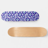 Evil Eye Pattern, Greek Eye, Turkish Eye, Nazar Skateboard (Horizontal)
