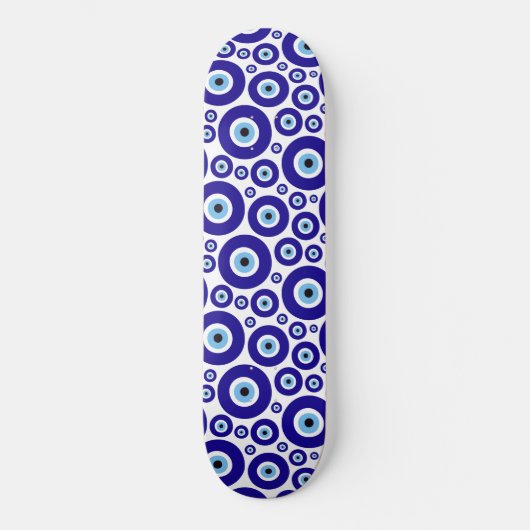 Evil Eye Pattern, Greek Eye, Turkish Eye, Nazar Skateboard (Vorderseite)