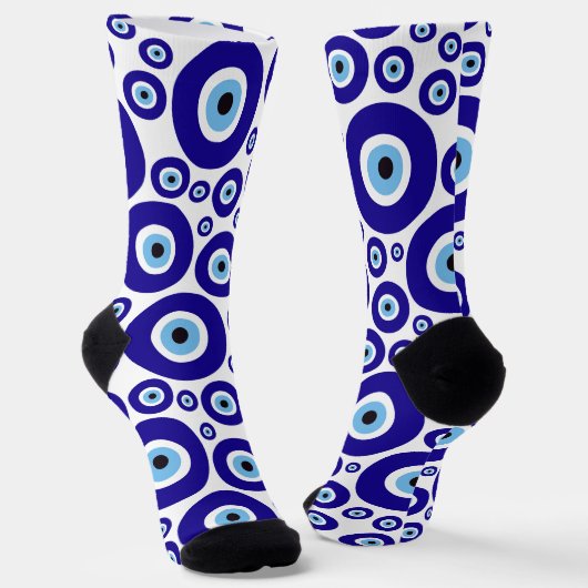 Evil Eye Pattern, Greek Eye, Turkish Eye, Nazar Socken (Gewinkelt)