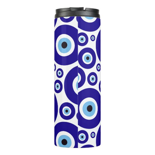Evil Eye Pattern, Greek Eye, Turkish Eye, Nazar Thermosbecher (Rückseite)