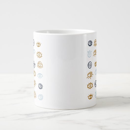 Evil Eye Pattern Jumbo-Tasse (Vorderseite)