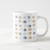Evil Eye Pattern Jumbo-Tasse (Rechts)