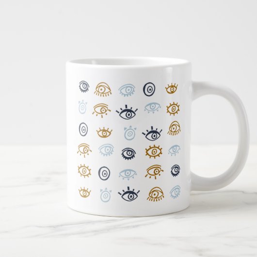Evil Eye Pattern Jumbo-Tasse (Rechts)