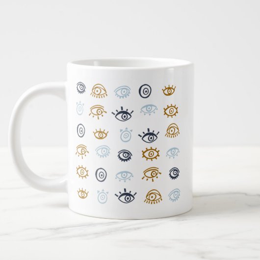 Evil Eye Pattern Jumbo-Tasse (Links)