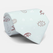 Evil Eye Pattern Krawatte (Gerollt)
