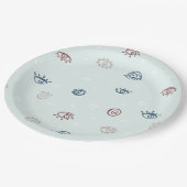 Evil Eye Pattern Pappteller (Schrägansicht)