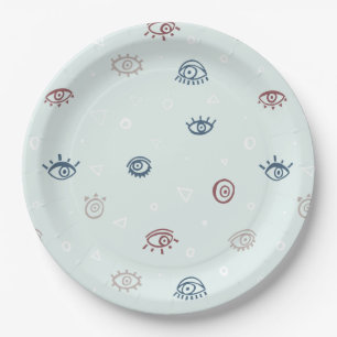 Evil Eye Pattern Pappteller