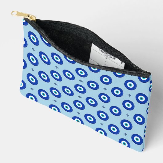 Evil Eye Pattern Print Cut Sew Bag Zubehörtasche (Offen)