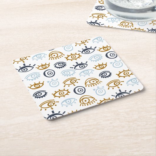 Evil Eye Pattern Rechteckiger Pappuntersetzer (angewinkelt)