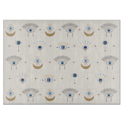 Evil Eye Pattern Schneidebrett (Vorderseite)