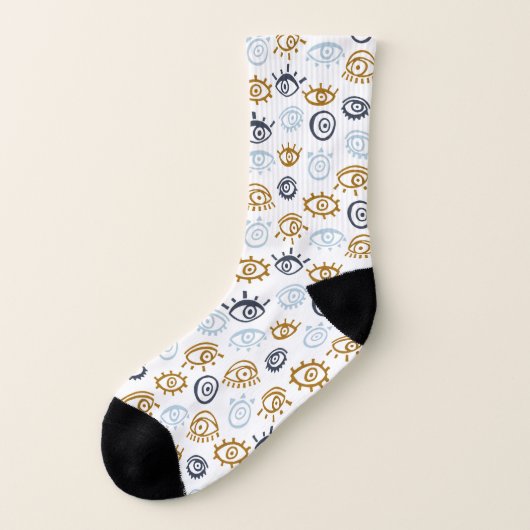 Evil Eye Pattern Socken (Links - Außen)