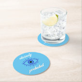 Evil Eye Protect Kaffee Runder Pappuntersetzer (Vor Ort)