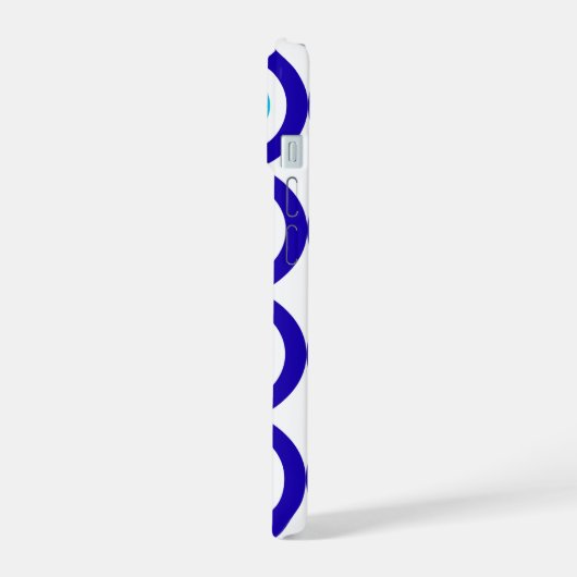 Evil Eye Protection All-Over Pattern  iPhone 15 Hülle (Linke Seite)