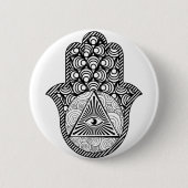 Evil Eye Protection Hamsa Button (Vorderseite)