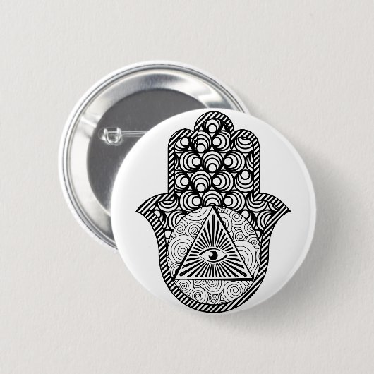Evil Eye Protection Hamsa Button (Vorne & Hinten)
