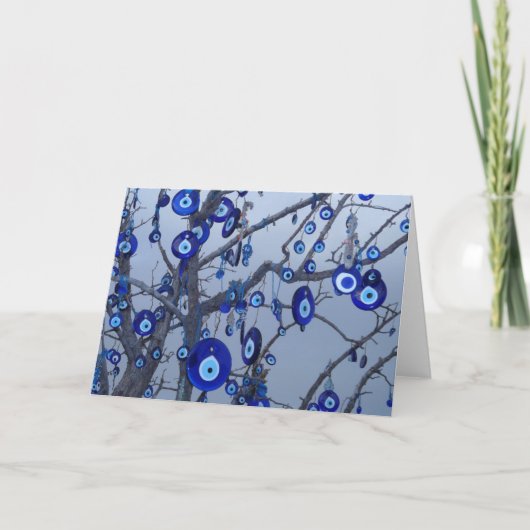 Evil Eye Protection Tree Pagan Wiccan Gruß Karte (Vorderseite)