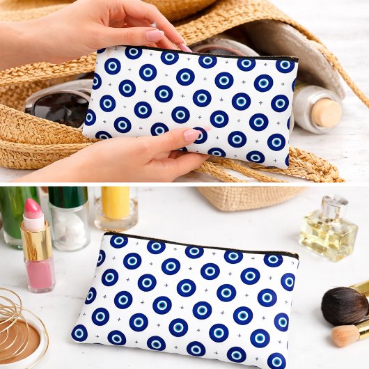Evil Eye Protection Turkish Geometric Pattern Zubehörtasche