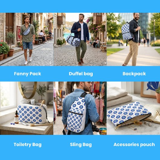 Evil Eye Protection Turkish Geometric  Pattern Zubehörtasche