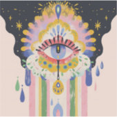 Evil Eye Rainbow Drip Protection Charm Aufkleber (Vorderseite)