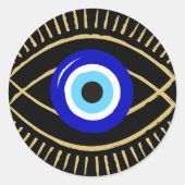 Evil Eye Runder Aufkleber (Vorderseite)