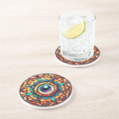 Evil Eye Sandstone Untersetzer (Seite)