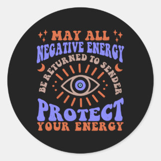 Evil Eye schützt Ihre Energie Preppy Salem s Runder Aufkleber