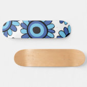 Evil Eye Sunflower Pattern #1 #wall #art Skateboard (Horizontal)