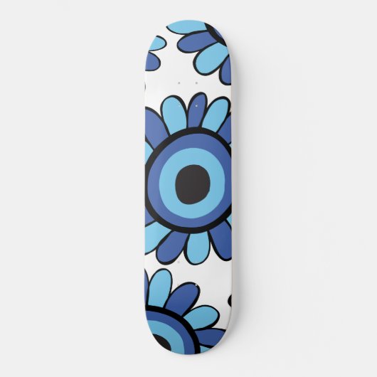 Evil Eye Sunflower Pattern #1 #wall #art Skateboard (Vorderseite)