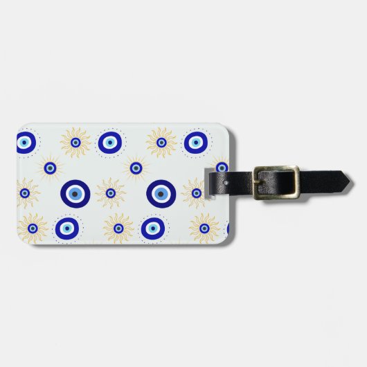 Evil Eye Symbol Gepäckanhänger (Vorderseite horizontal)