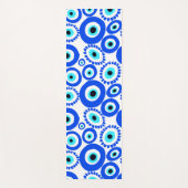 Evil Eye Talisman Abstrakt Blue White Pattern Yogamatte (Vorderseite)