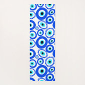 Evil Eye Talisman Abstrakt Blue White Pattern Yogamatte (Rückseite)
