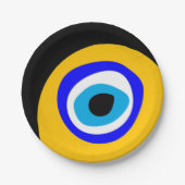 Evil Eye Talisman & Arabic Amulet /griechisch, tür Pappteller (Vorderseite)
