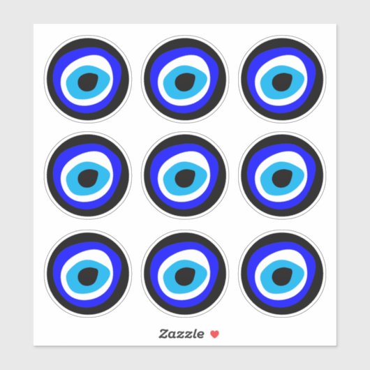 Evil Eye Talisman & Arabic amulet / Griechischer C Aufkleber (Blatt)