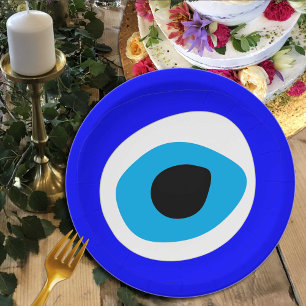 Evil Eye Talisman & Arabic Amulet / Türkisch, Gri Pappteller