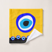 Evil Eye Talisman & Arabic Amulet / Türkisch, Grie Badhandtuch Set (Waschlappen)